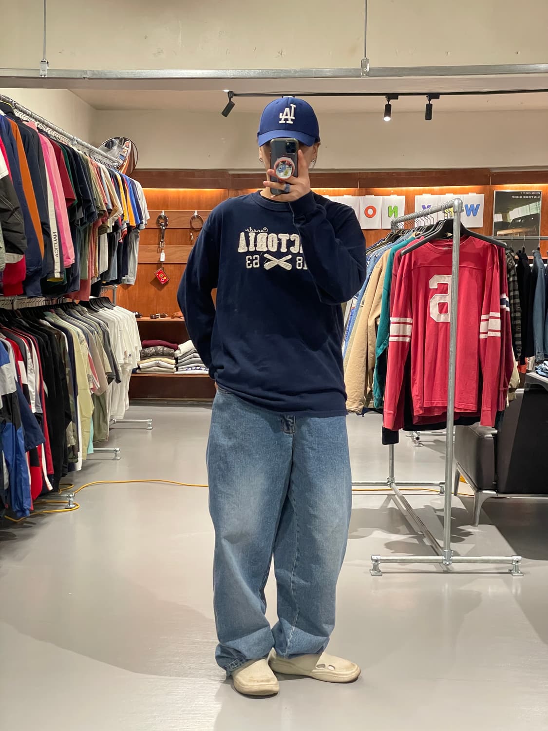 빈티지 롱슬리브 티셔츠(네이비)  상품이미지4