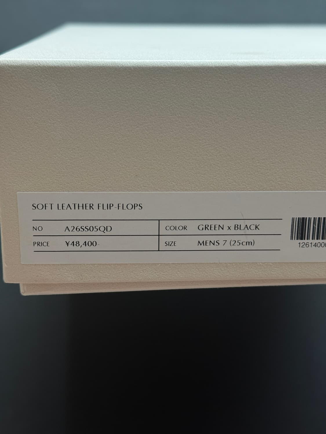 Auralee 39사이즈 오라리 소프트레더 플립플랍 상품이미지3