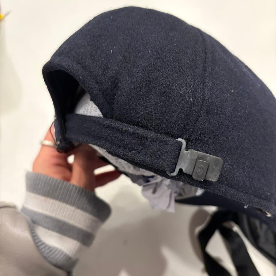 엘레쎄 빈티지 귀돌이 블랙 볼캡 모자 상품이미지3