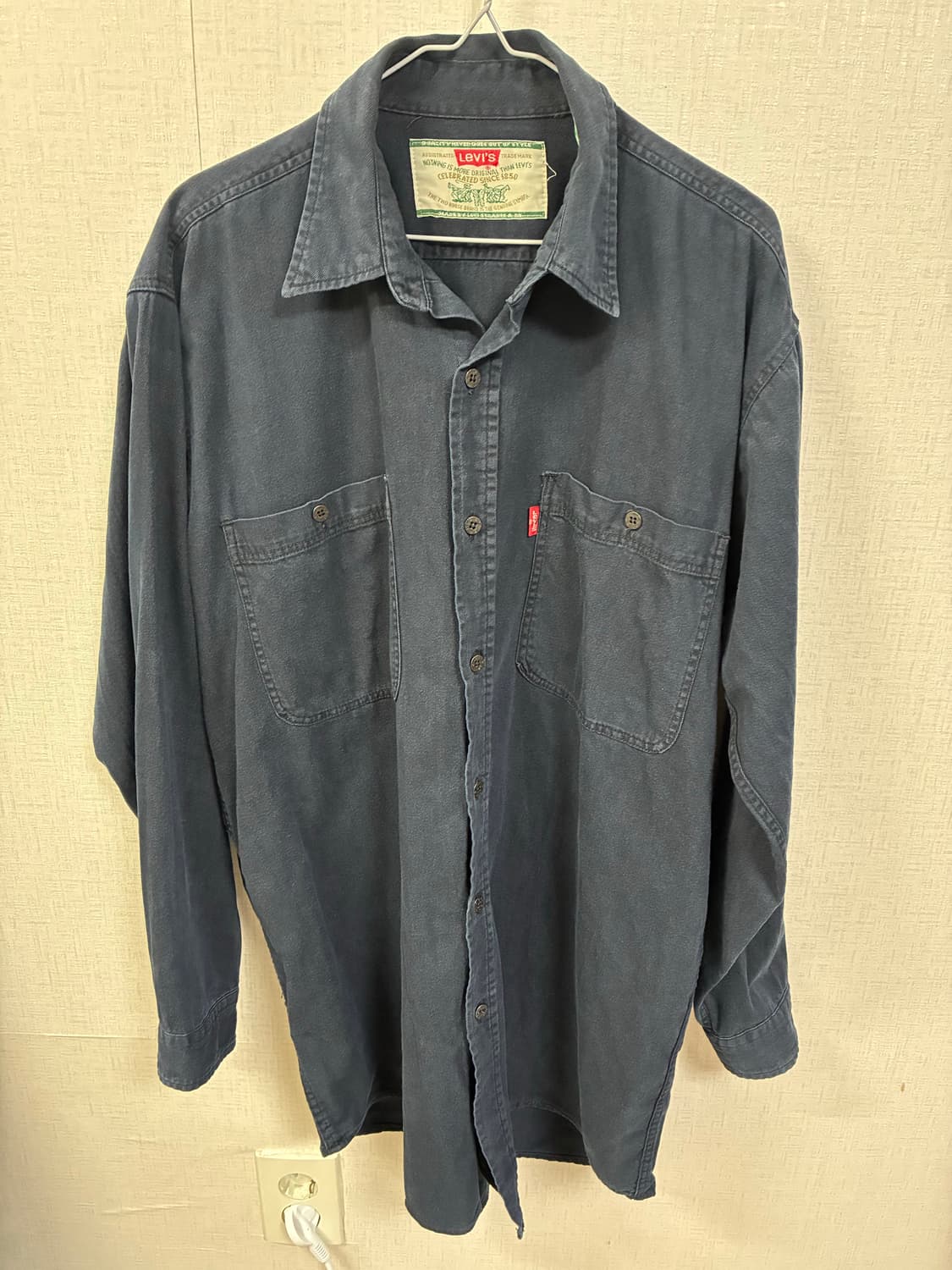 리바이스 투포켓 오버핏 빈티지 셔츠 다크네이비 L 상품이미지3