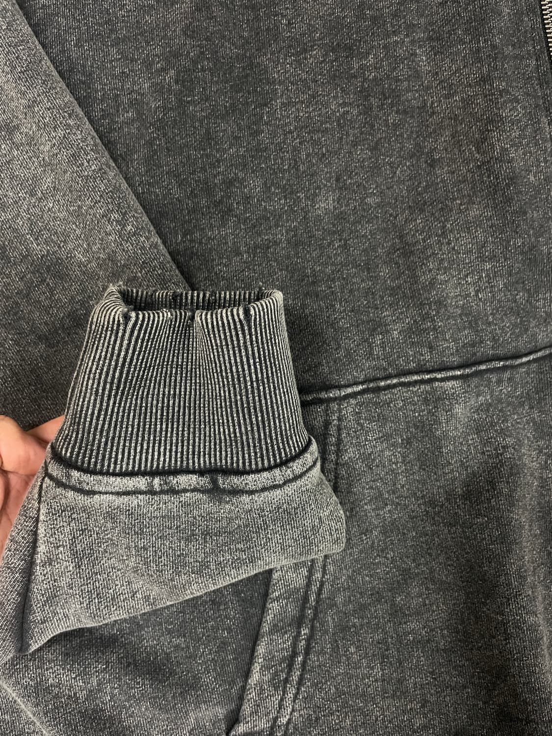 자라 디스 차콜 오버핏 후드집업 2XL 상품이미지2