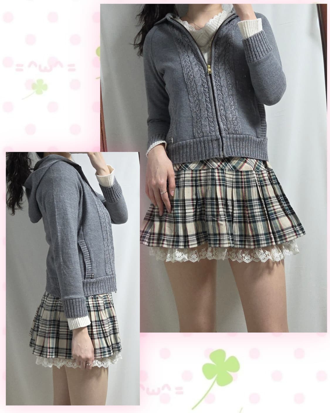 쿠미쿄쿠 그레이 모리 후드집업 상품이미지2