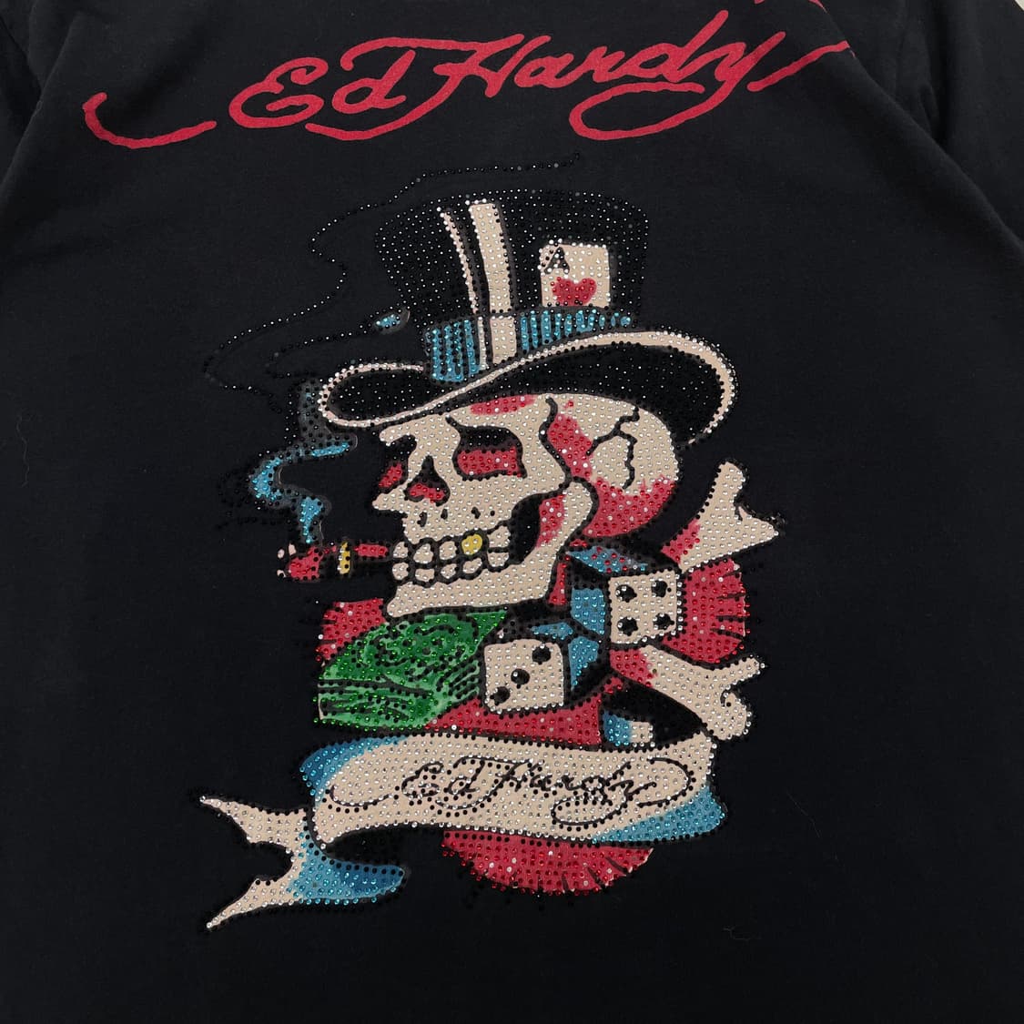 에드하디 펑크 다이스 스컬 반팔티 블랙 상품이미지3