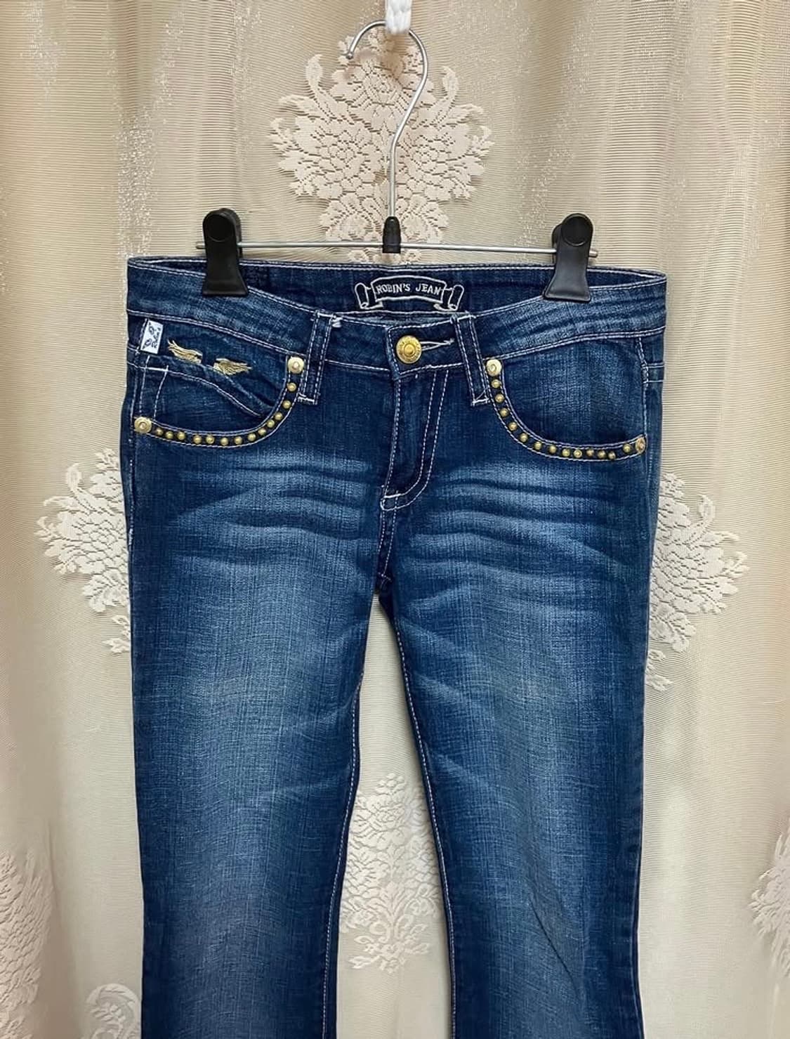 빈티지 Robin’s Jean 로우라이즈 스터드 데님 팬츠 상품이미지3