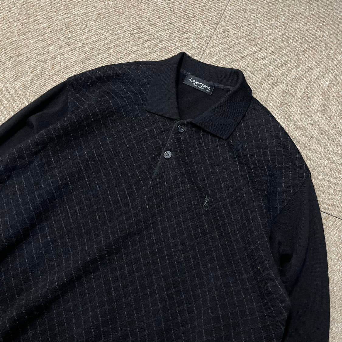 입생로랑 체크 니트 상품이미지4