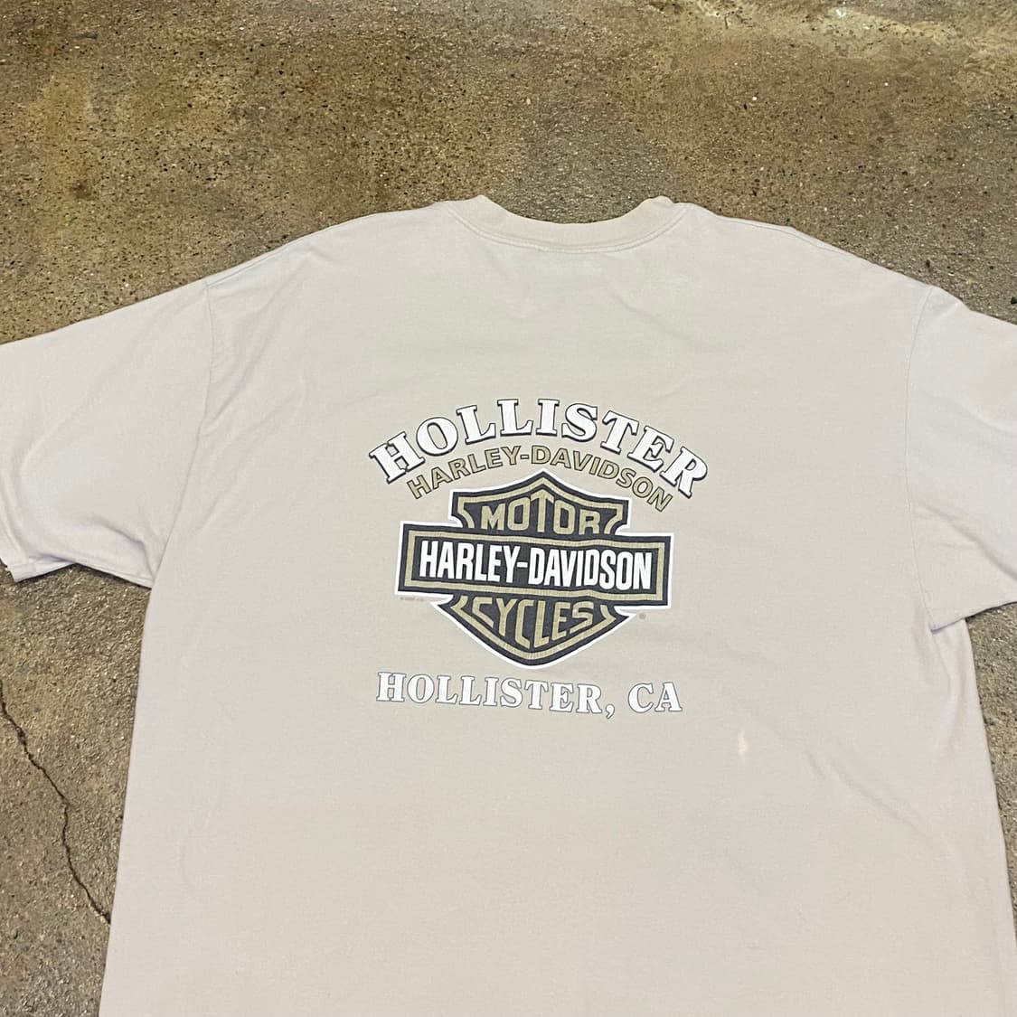 미국 빈티지 할리데이비슨 로고 베이지 반팔티 상품이미지7