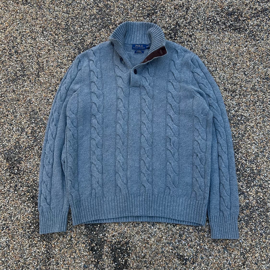 폴로 랄프로렌(polo ralph lauren)다크 그레이 반버튼 케이블 상품이미지1