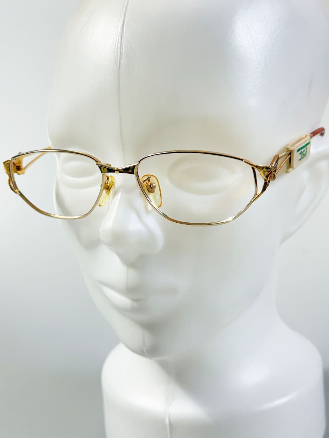 90s P.S.C FASHION 골드 스퀘어 버터플라이 빈티지 안경 상품이미지9