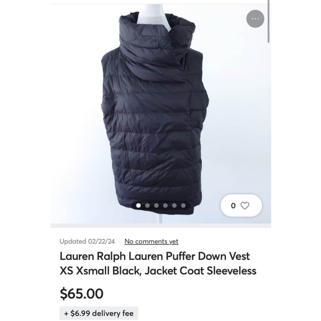 로렌 랄프로렌 다운 하이넥 패딩 푸퍼 조끼 상품이미지2