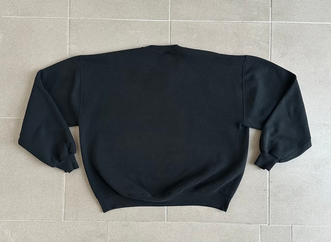 90s 빈티지 러셀 스웻셔츠 블랙 XXL USA 상품이미지2