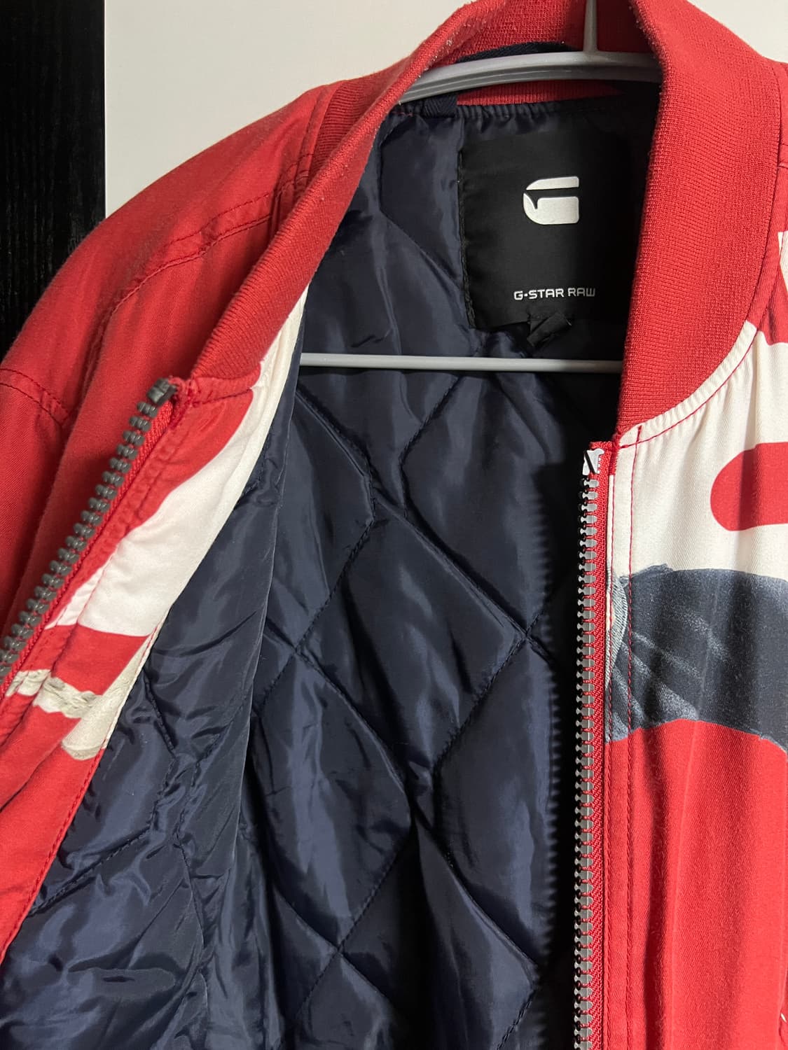 지스타로우 레드 퀄팅 자켓 상품이미지3