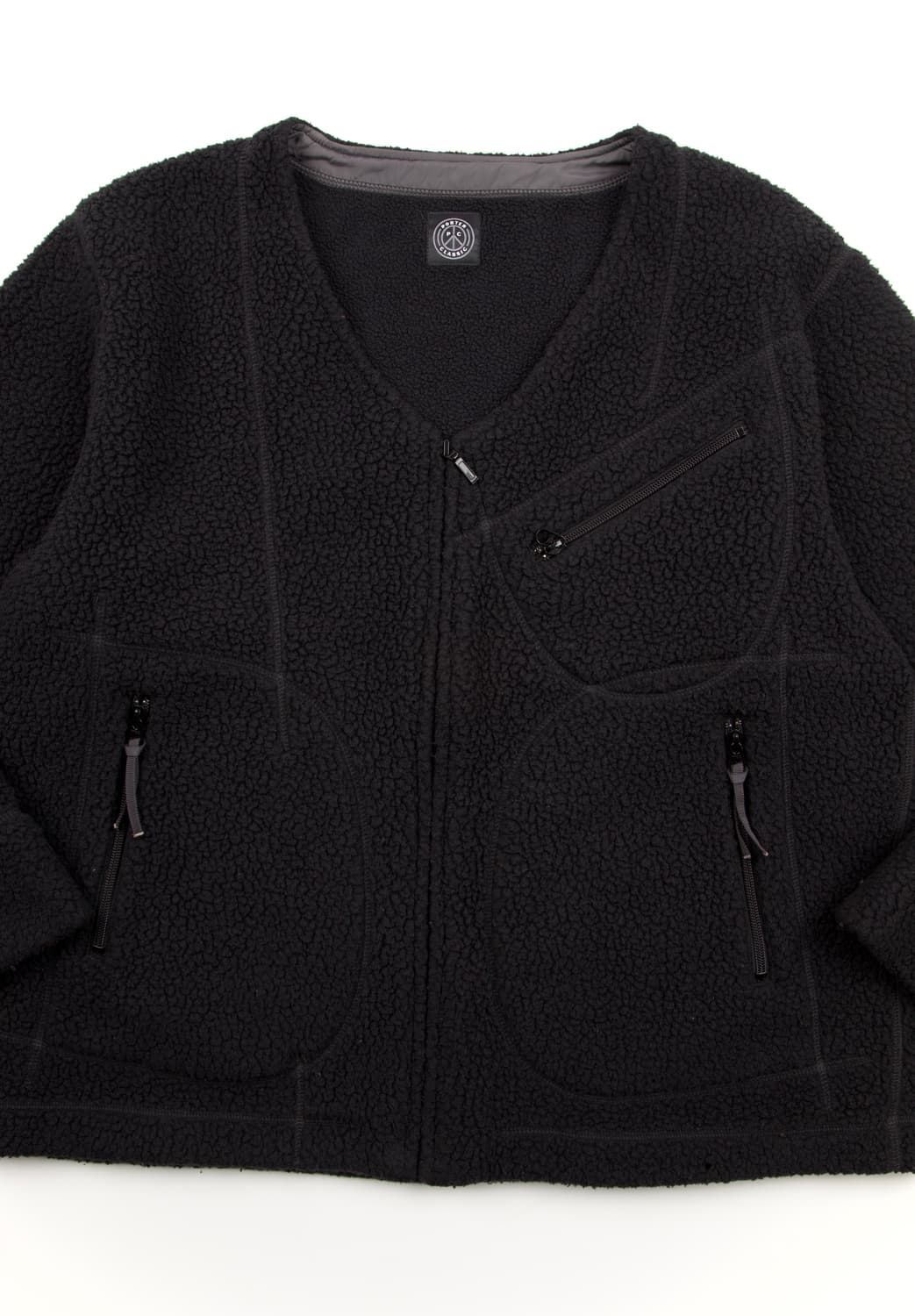 Porter Classic 플리스 집 가디건 블랙 상품이미지2