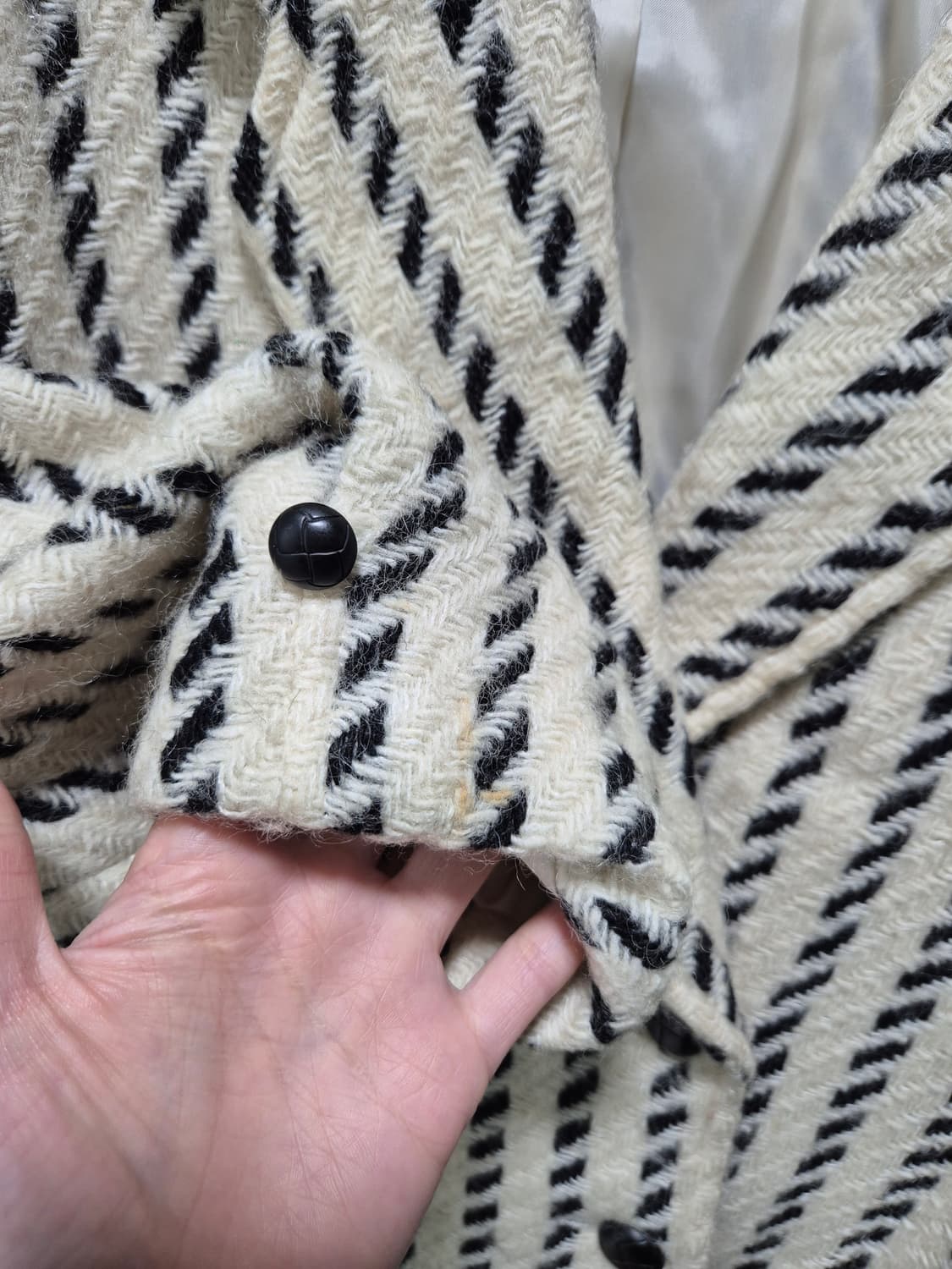 헤어리 스트라이프 폼버 자켓 상품이미지7