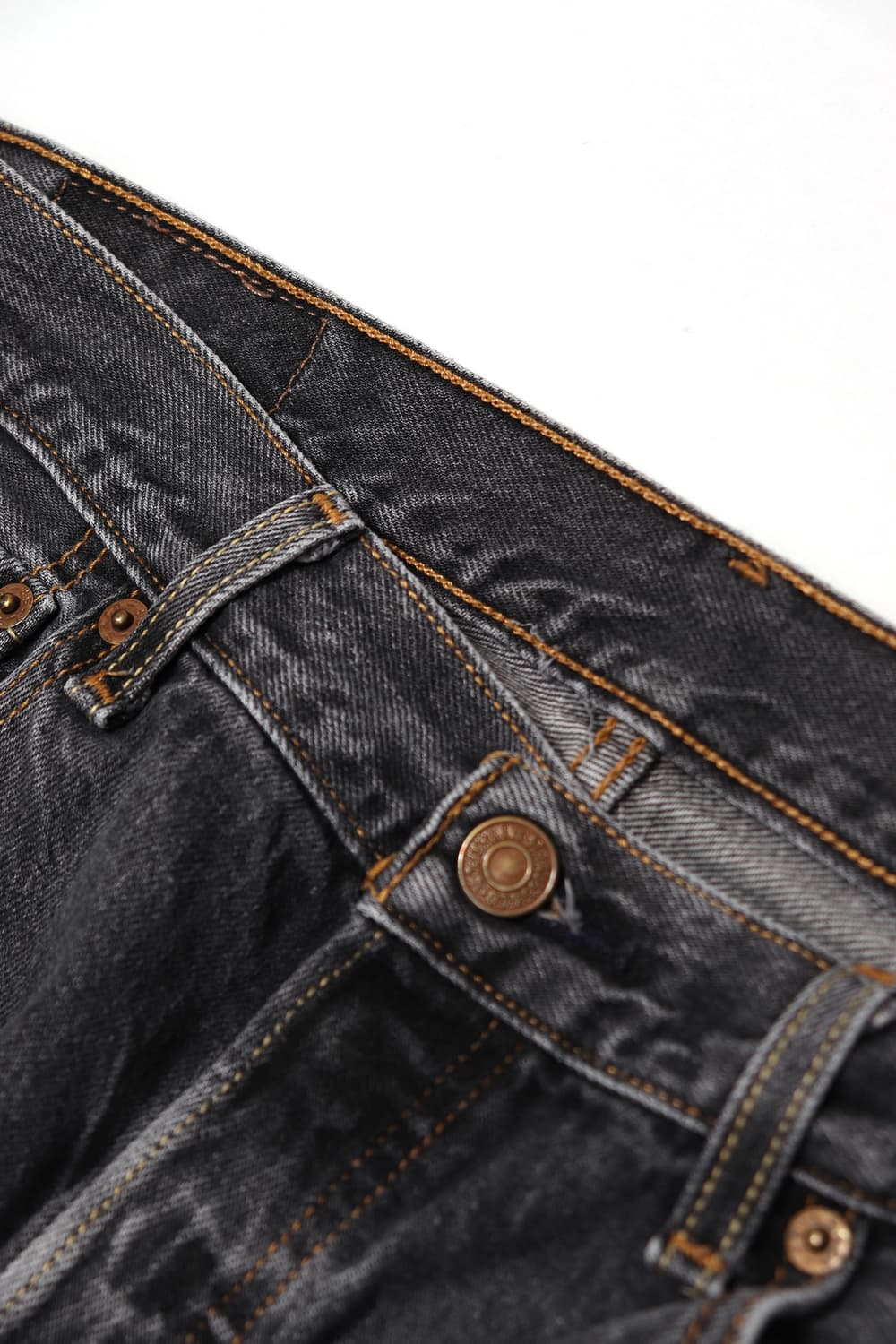 LEVIS 501 9부 흑청 버튼플라이 데님 팬츠 size 35 상품이미지4