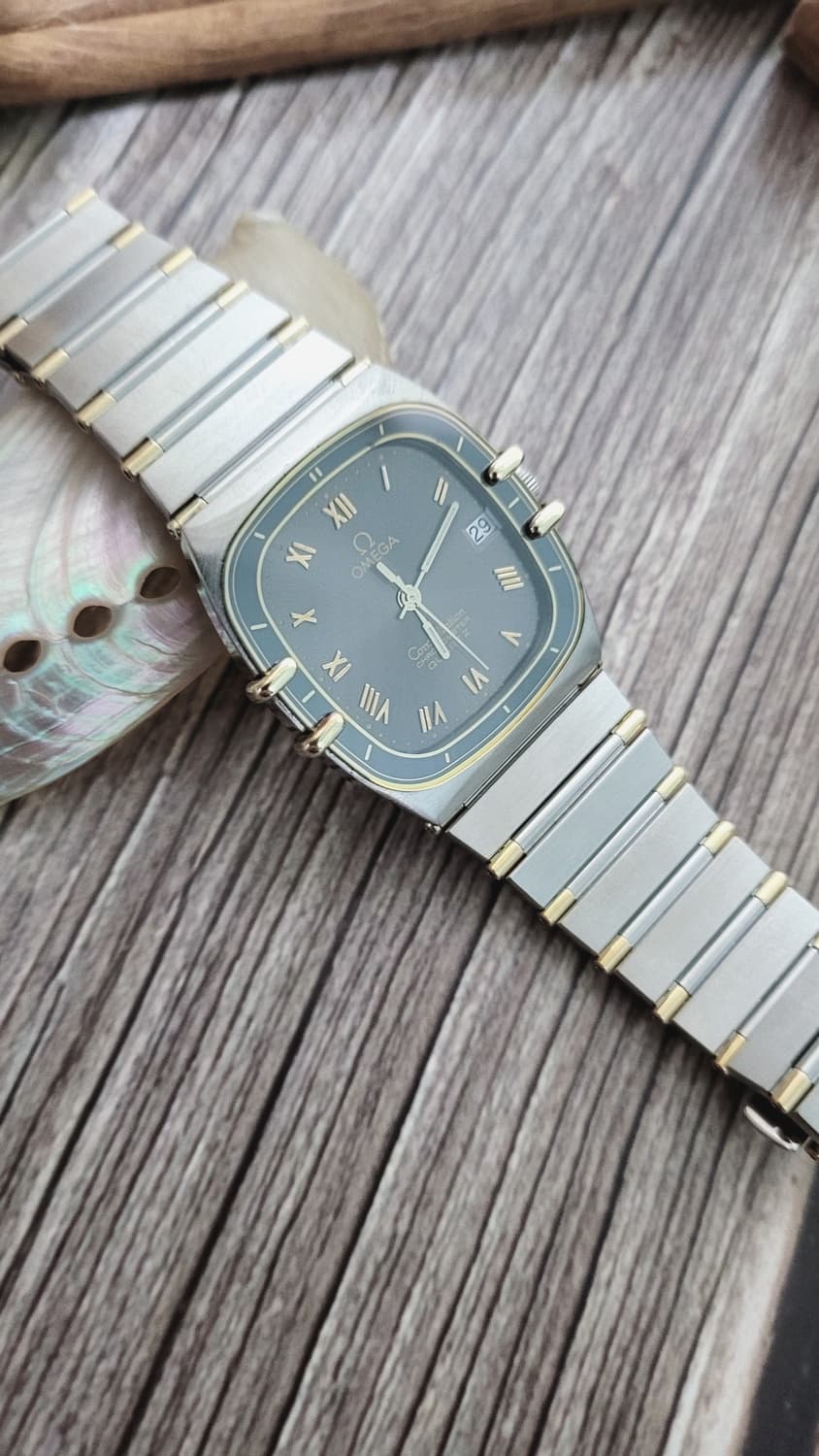 [연말세일] 정품 오메가 컨스틸레이션 남여공용 18k 콤비 하프바 쿼츠시 상품이미지3