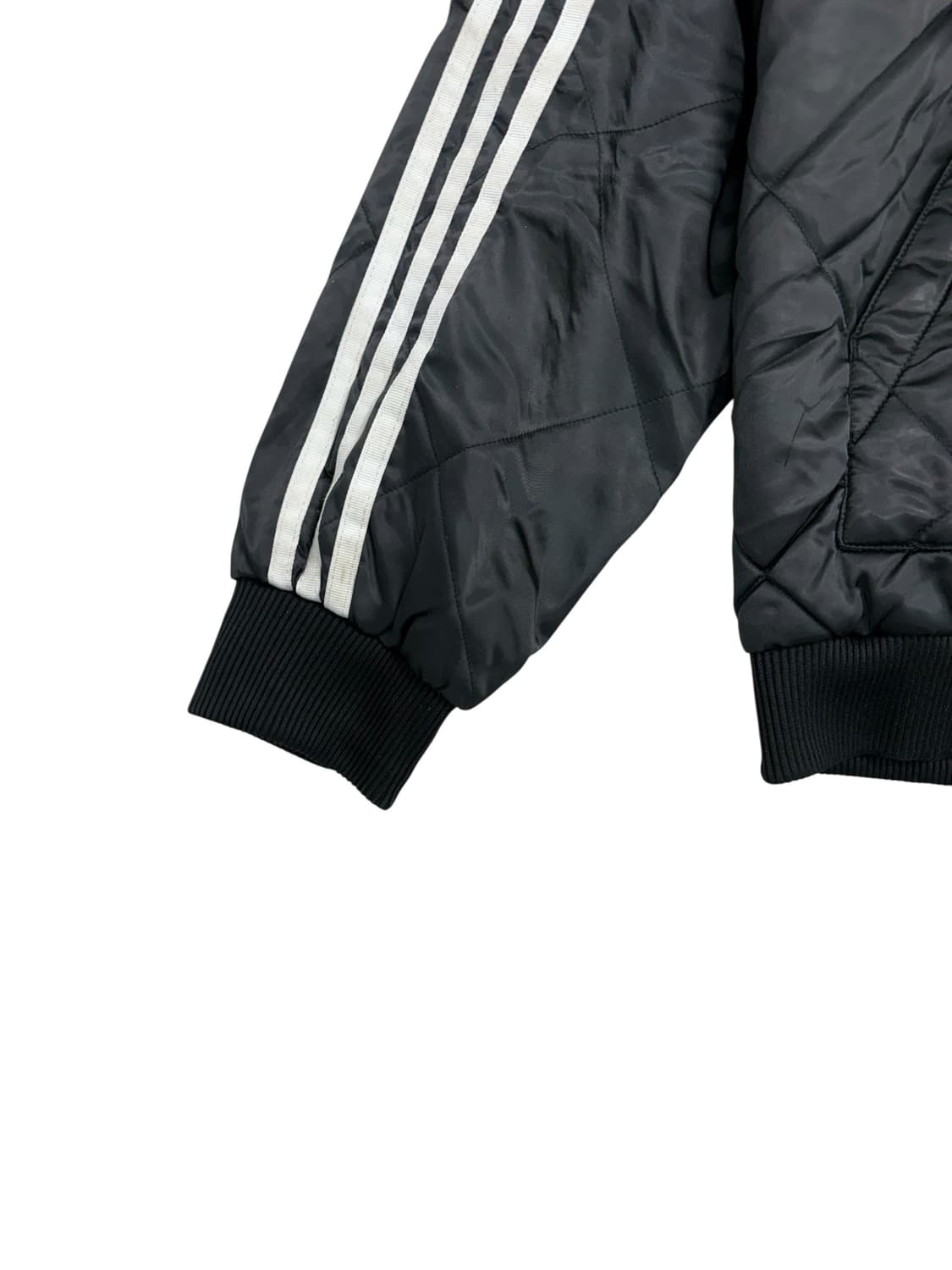 아디다스 삼선 퀄팅 점퍼 블랙 상품이미지2