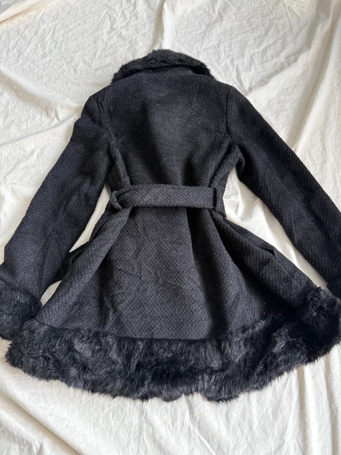 세실맥비 로맨틱고딕 오네갸루 고스로리 펑크 달천 트위드 퍼 트리밍 코트 상품이미지5