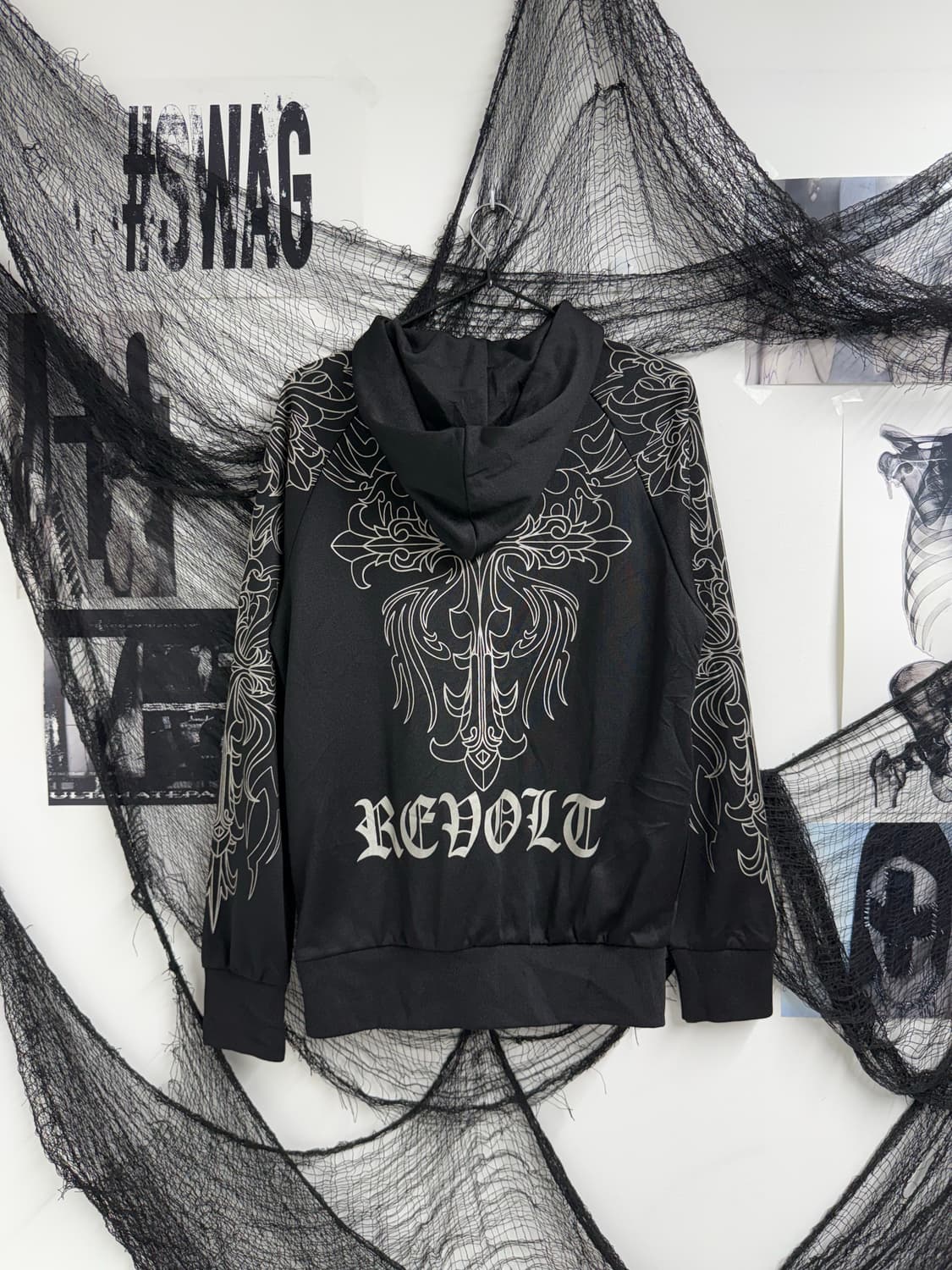 00s gothic mood hood zip up 상품이미지2