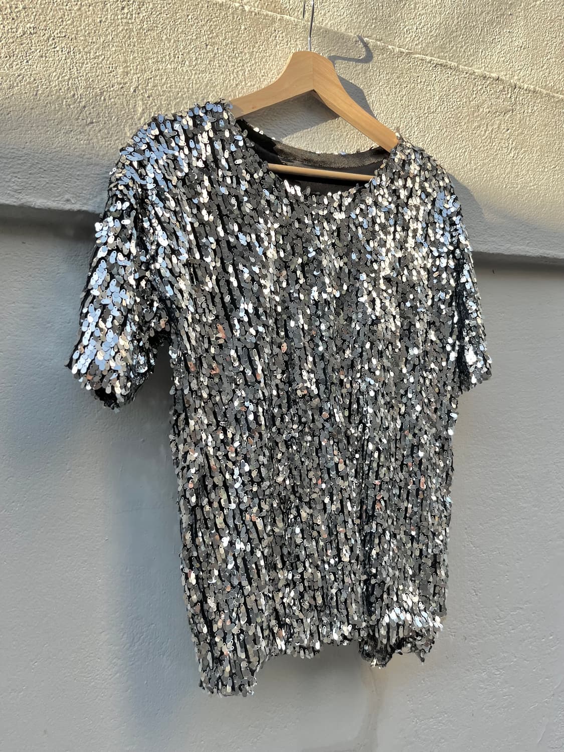 실버 스팽글 티셔츠 상품이미지1
