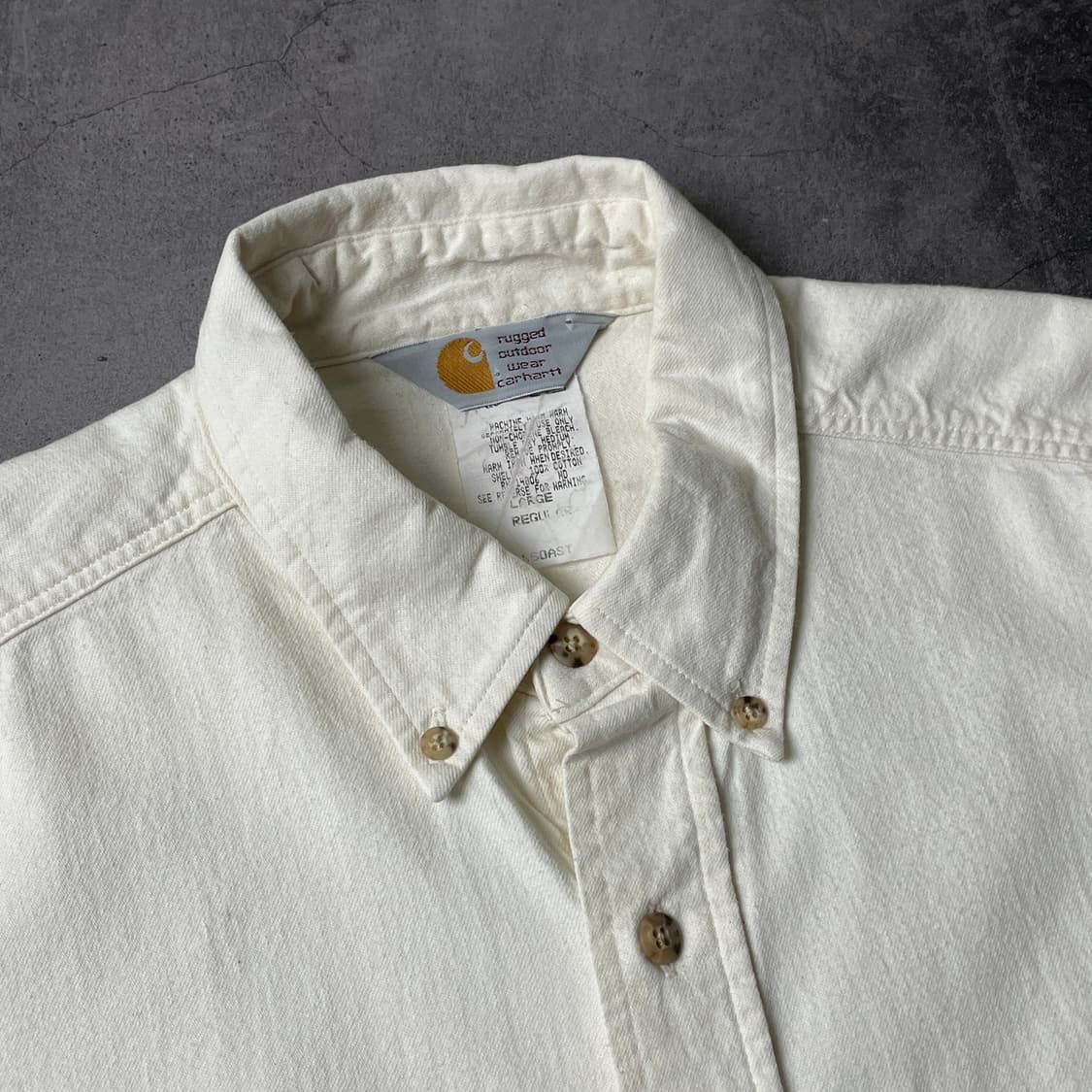 CARHARTT 칼하트 빈티지 아이보리 코튼 워크셔츠 A00414 상품이미지2