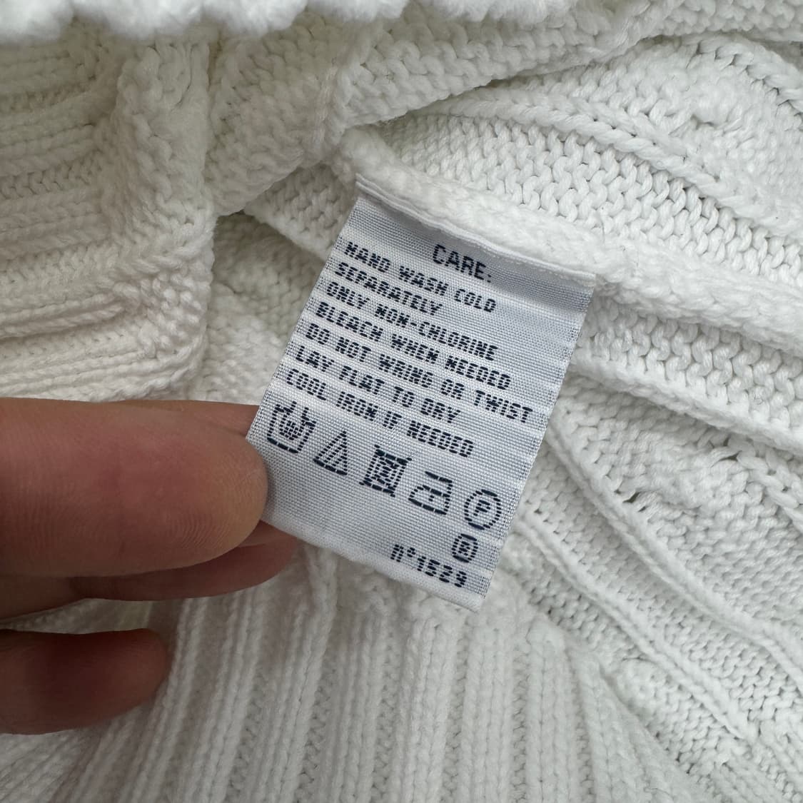 여성용 S 폴로 랄프로렌 화이트 케이블 라운드 니트  상품이미지7