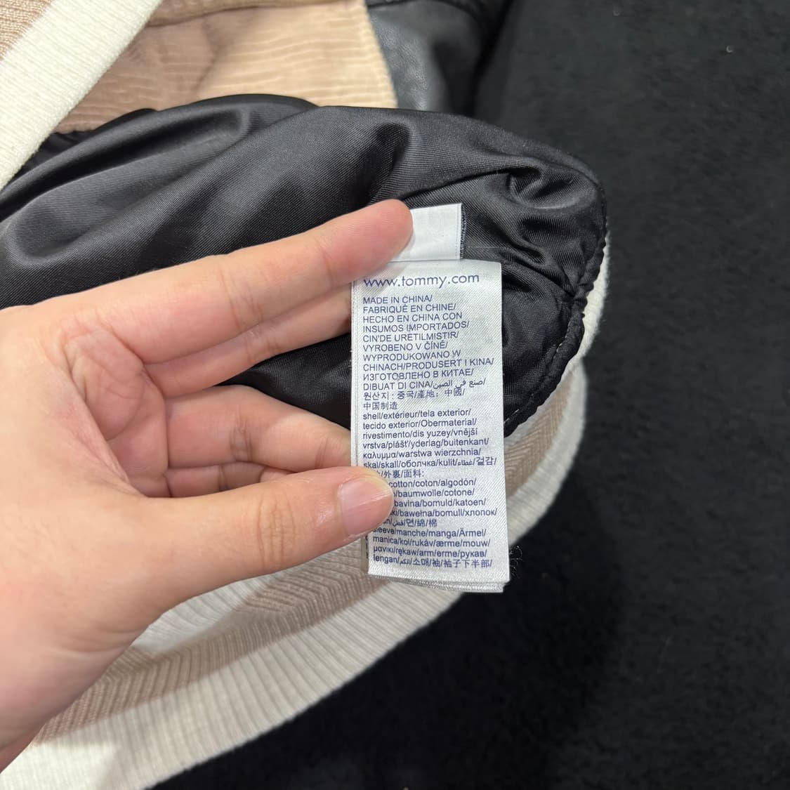 M 100 타미힐피거 X 루이스해밀턴 베이지 코듀로이 바시티자켓 상품이미지7