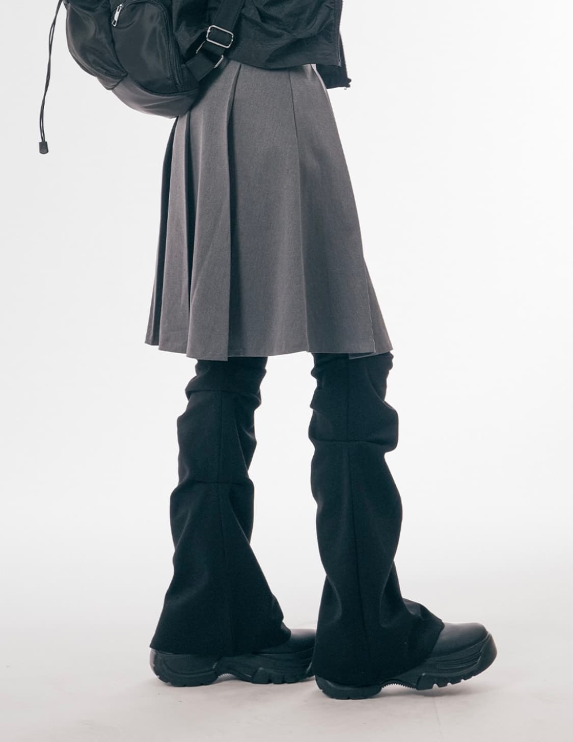 new) unbalance shirring bootscut pants 상품이미지1