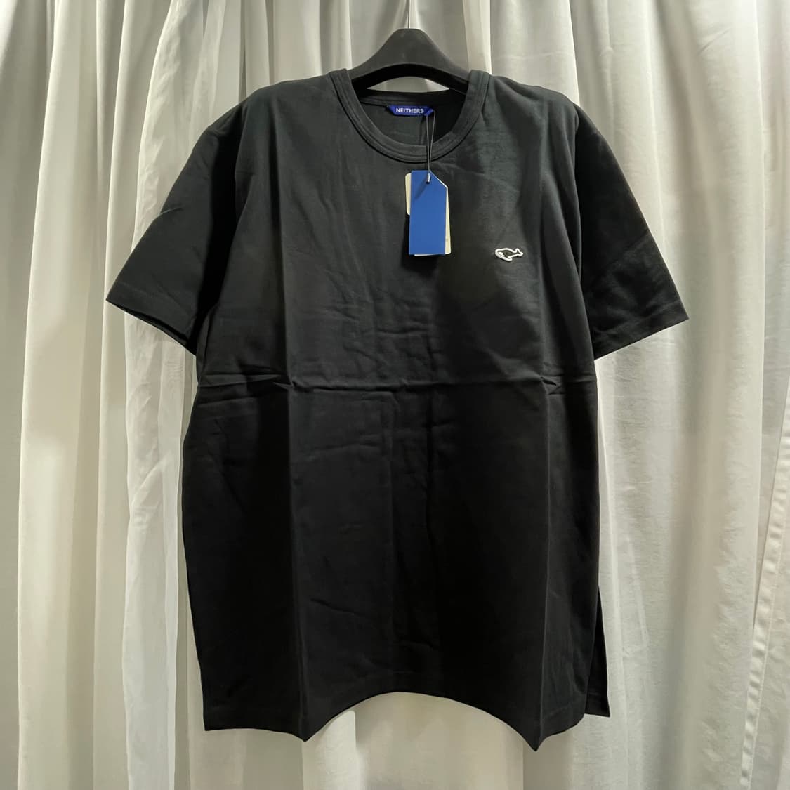 네이더스/ 체스트 로고 반팔티셔츠 블랙/ 4 상품이미지1