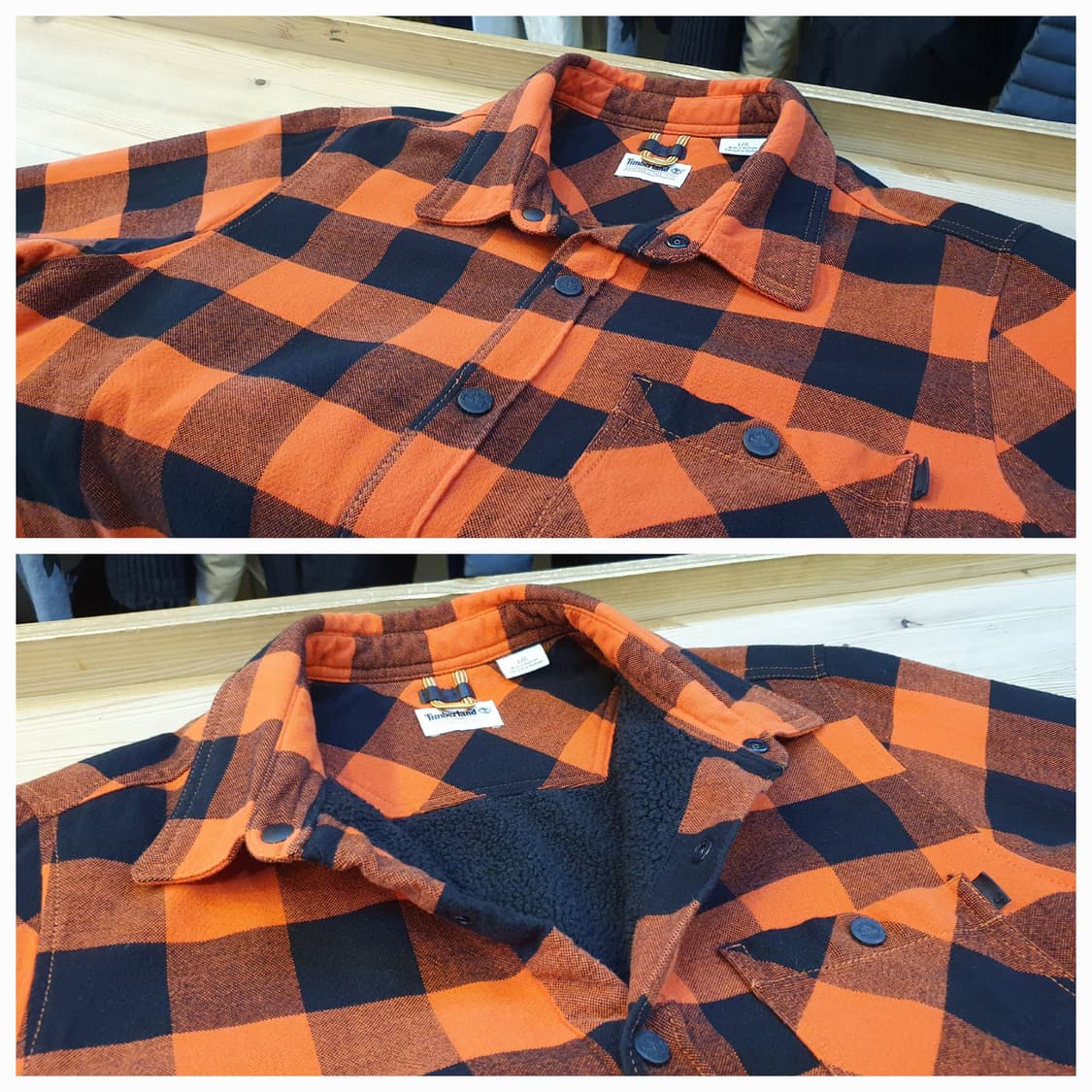 100.팀버랜드 양털 체크남방 상품이미지4
