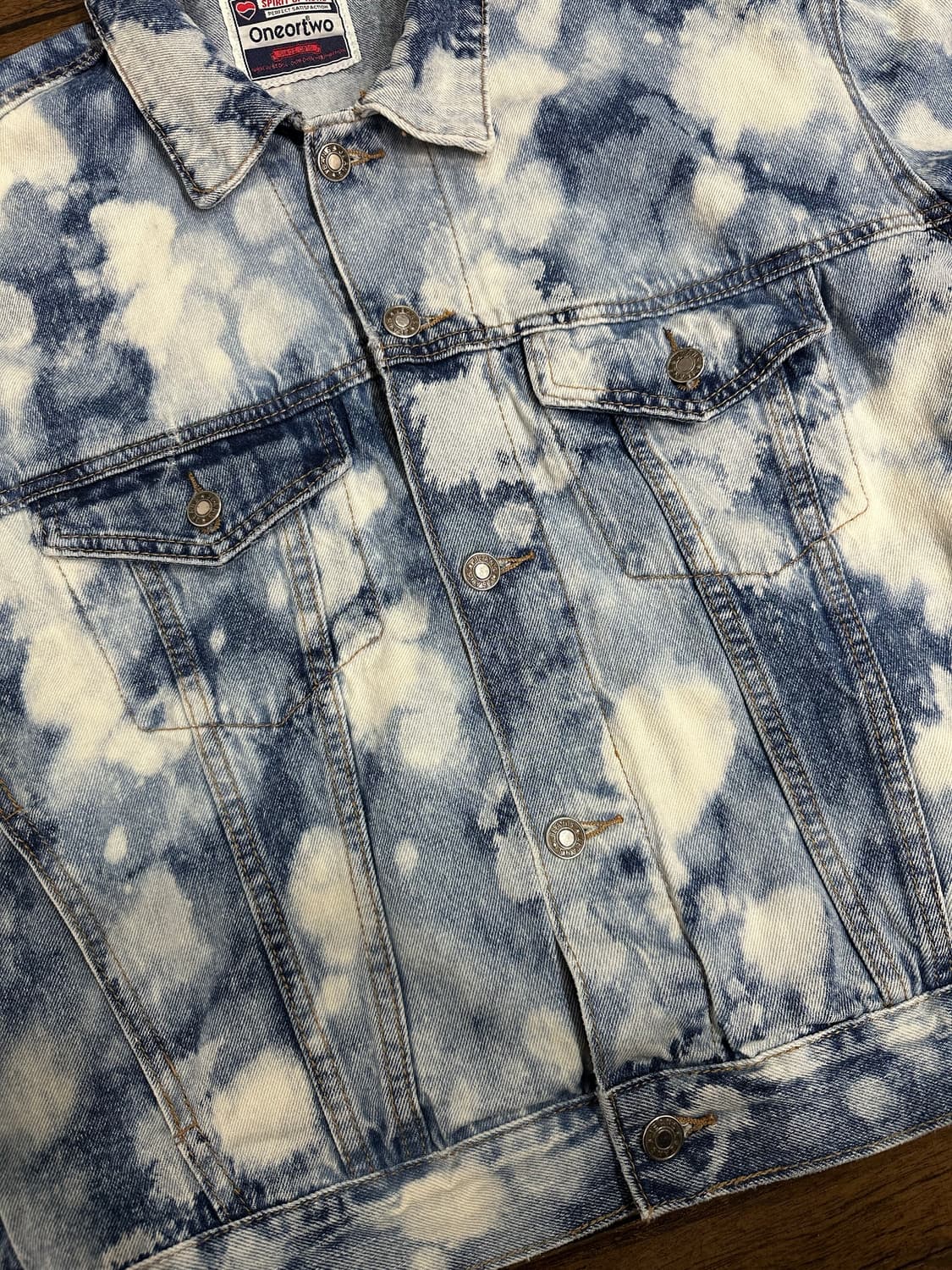 원오어투 Oneortwo 블리치 데님 구름워싱 자켓 105-110사이즈 상품이미지2