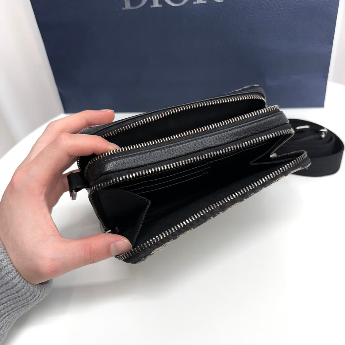 [정품] 디올 오블리크 스트랩 파우치 메신저 크로스백 상품이미지7