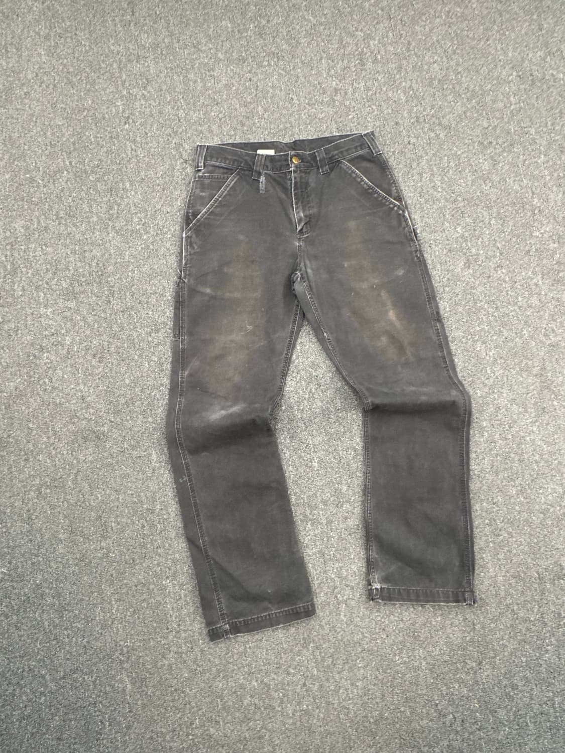 32)칼하트 빈티지 블래 싱글니 워크팬츠 상품이미지2