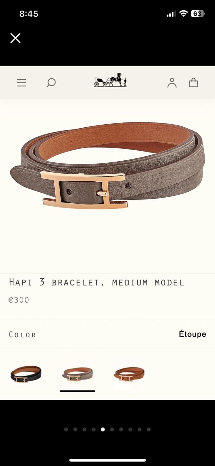 에르메스 레더 팔찌 에토프컬러 상품이미지6