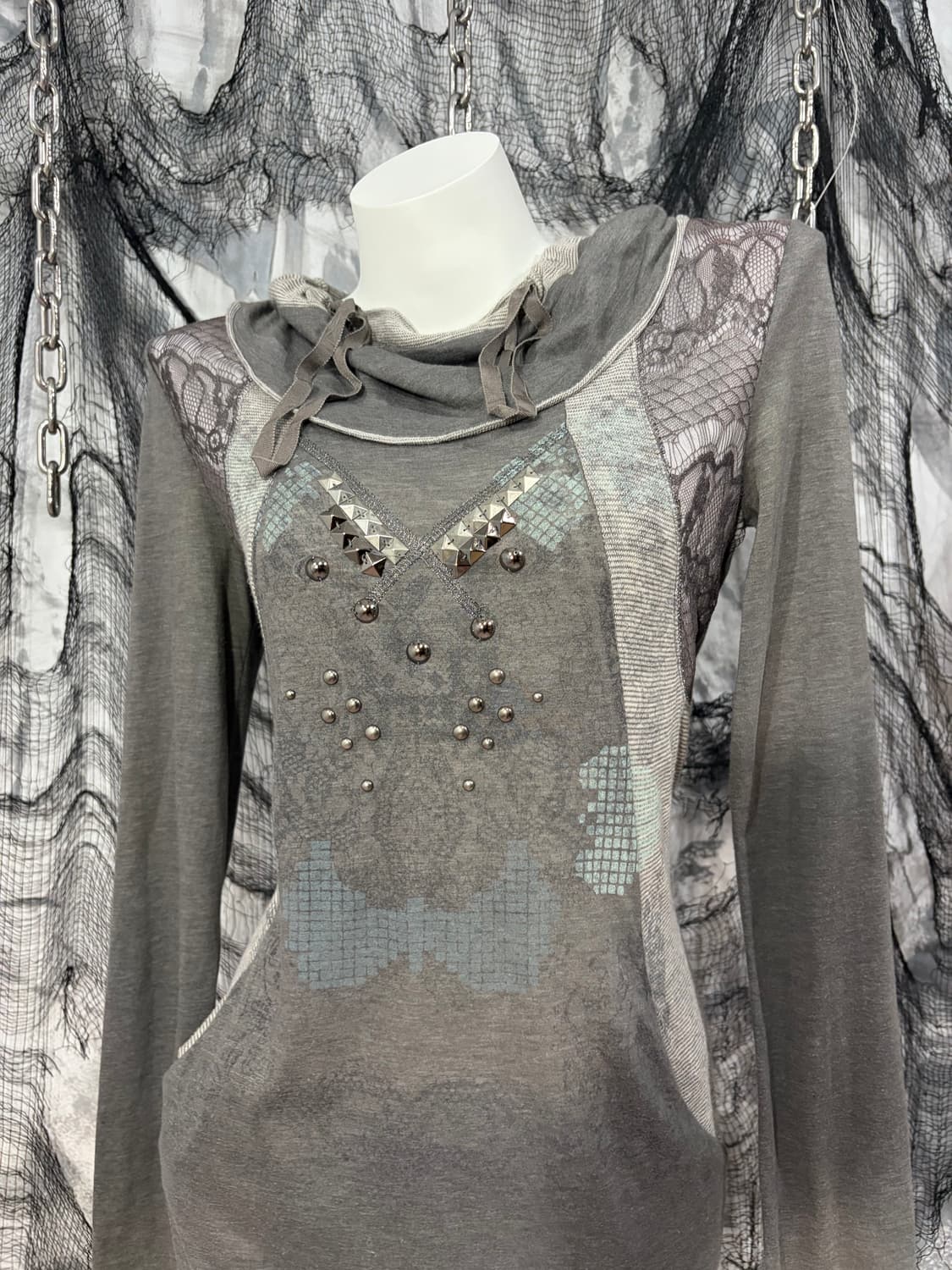 Grunge Oriental See-through one-piece 상품이미지4