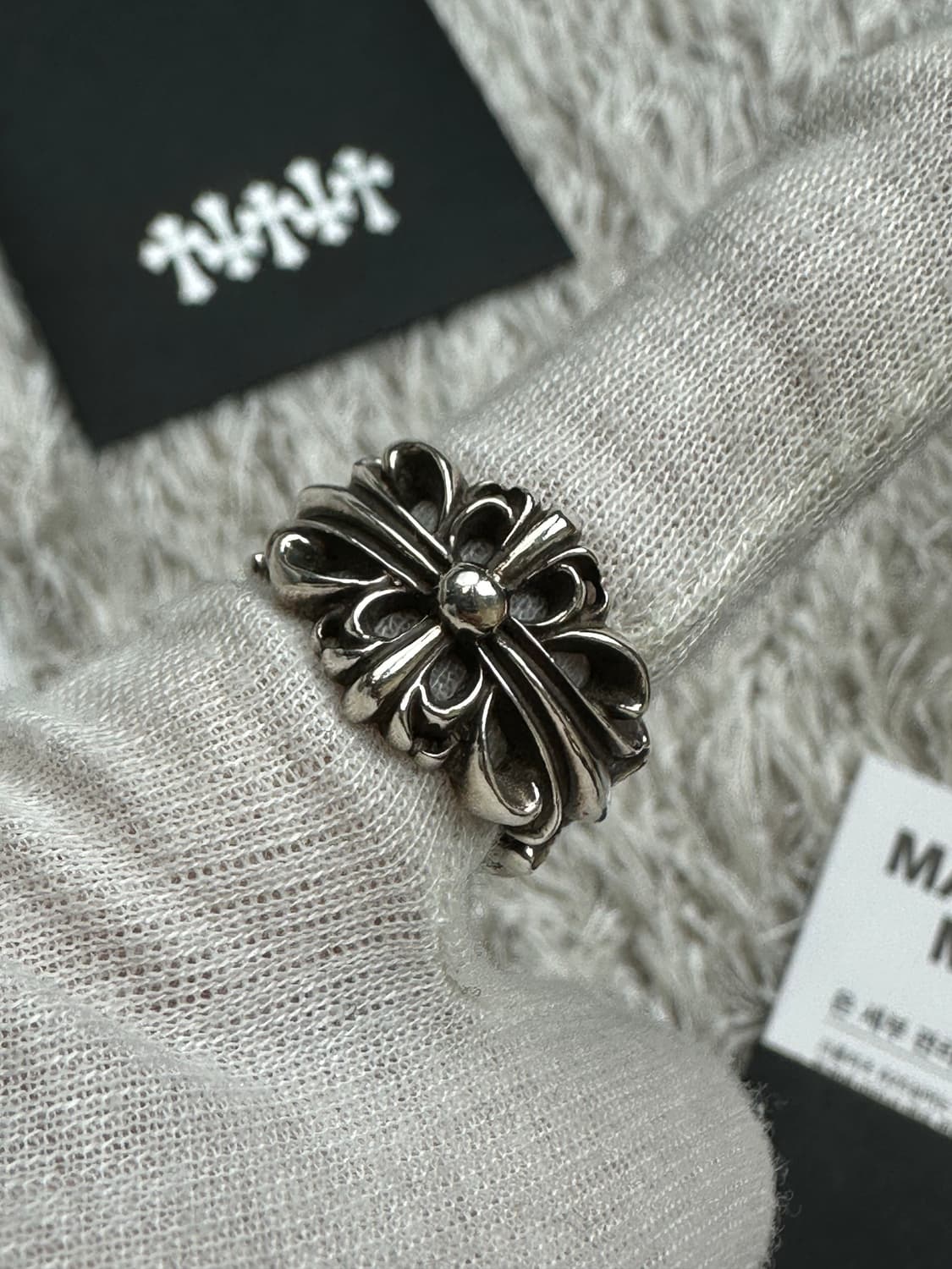 [US 6.5] 정품 크롬하츠 더블플로랄링 상품이미지1