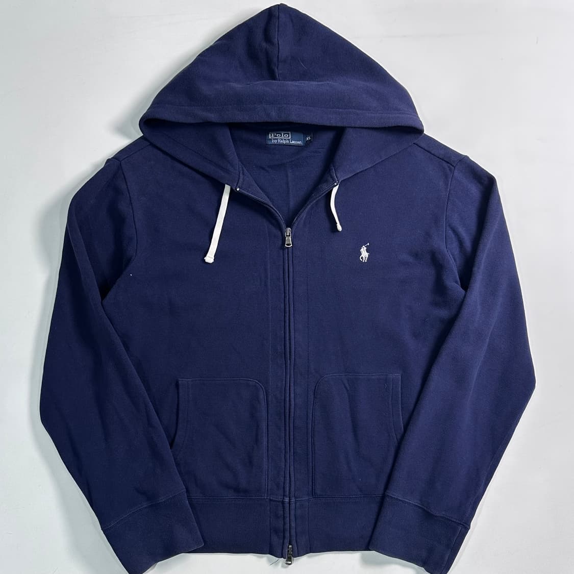 폴로 랄프로렌 네이비 투웨이 코튼 후드집업 상품이미지1