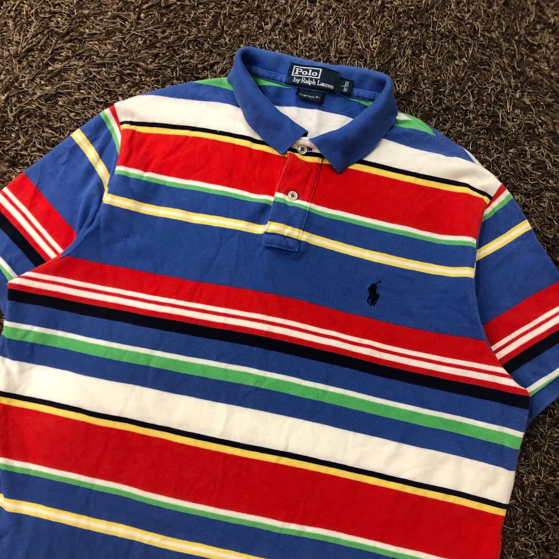L 폴로 랄프로렌 멀티컬러 스트라이프 PK 반팔 카라 티셔츠 상품이미지2