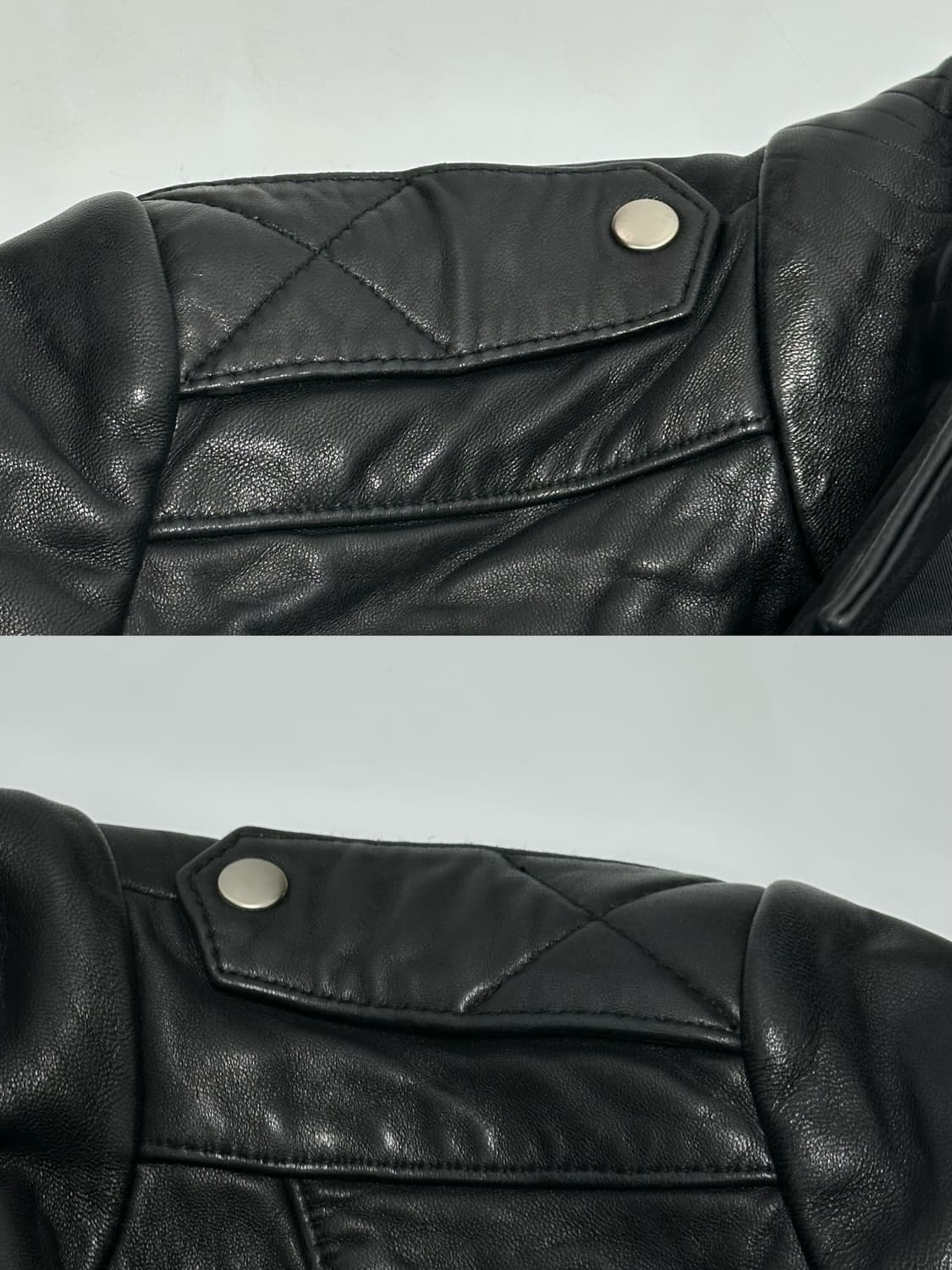 GLEIGH 양가죽 라이더 자켓 여자 레더 상품이미지7