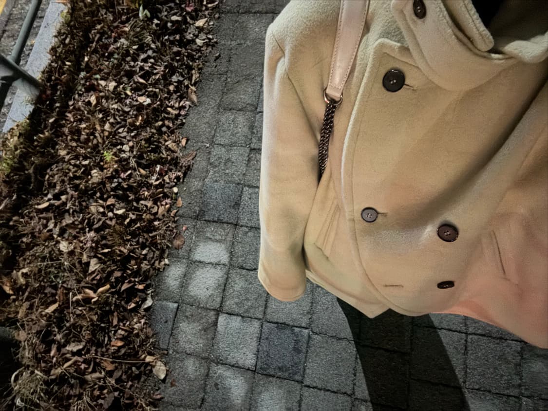 이주미 착용)NOD 캐시미어 울 블렌드 코트 올리브 베이지 상품이미지5