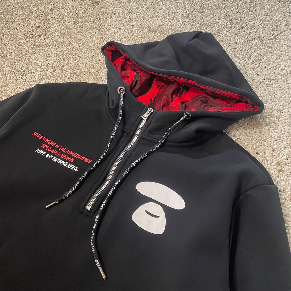 에이프 반집업 후드 상품이미지2