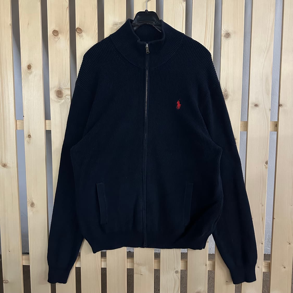 (L) 폴로 랄프로렌 네이비 니트 집업 상품이미지1