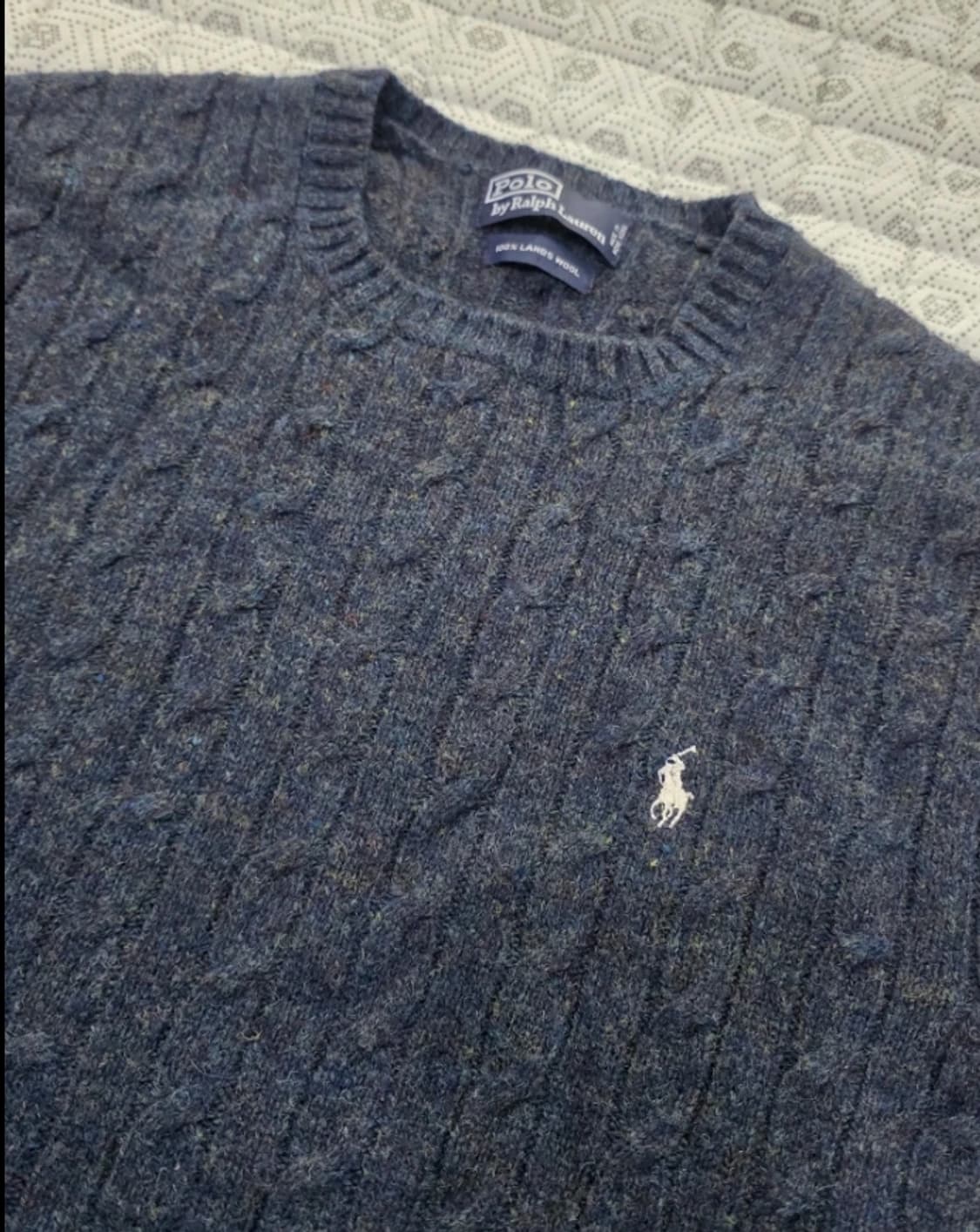 폴로랄프로렌 램스울 케이블 니트 챠콜 100 상품이미지4