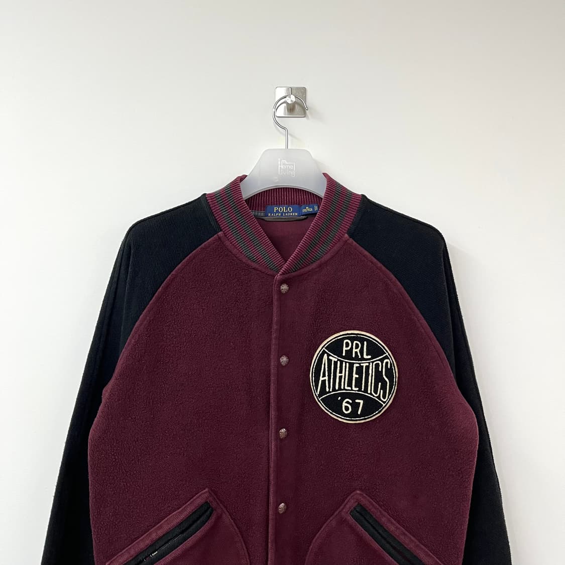폴로 랄프로렌 자수패치 버건디 바시티 자켓 상품이미지4