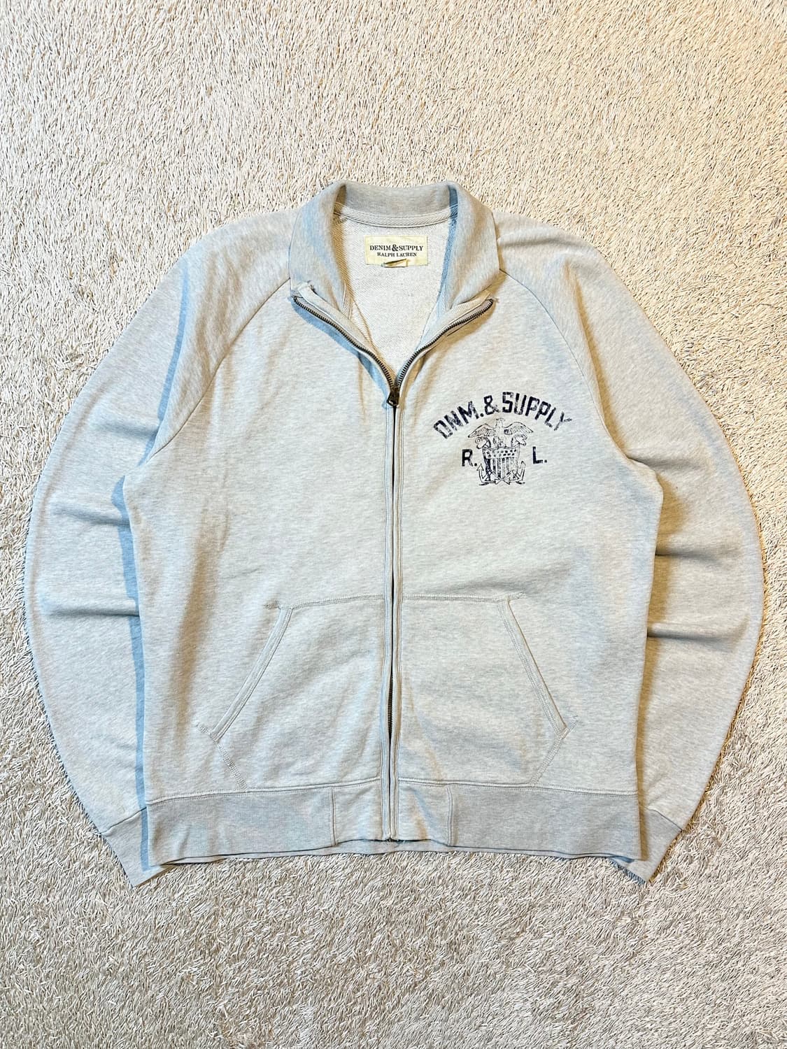 희귀) 데님앤서플라이 랄프로렌 밀리터리 코튼 집업 자켓 그레이 상품이미지1