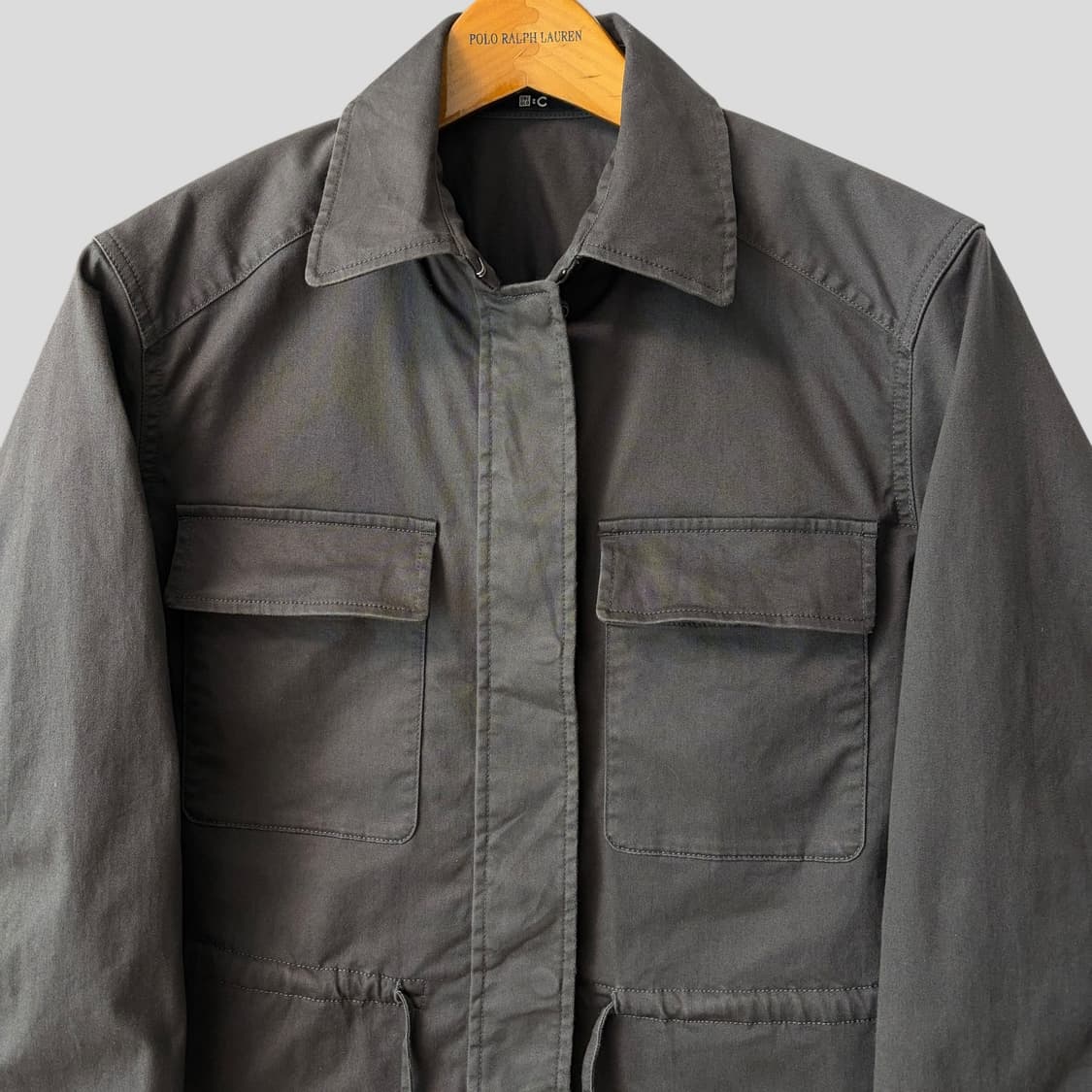 (여성M)유니클로C 코튼 블렌드 드로스트링 자켓 상품이미지2