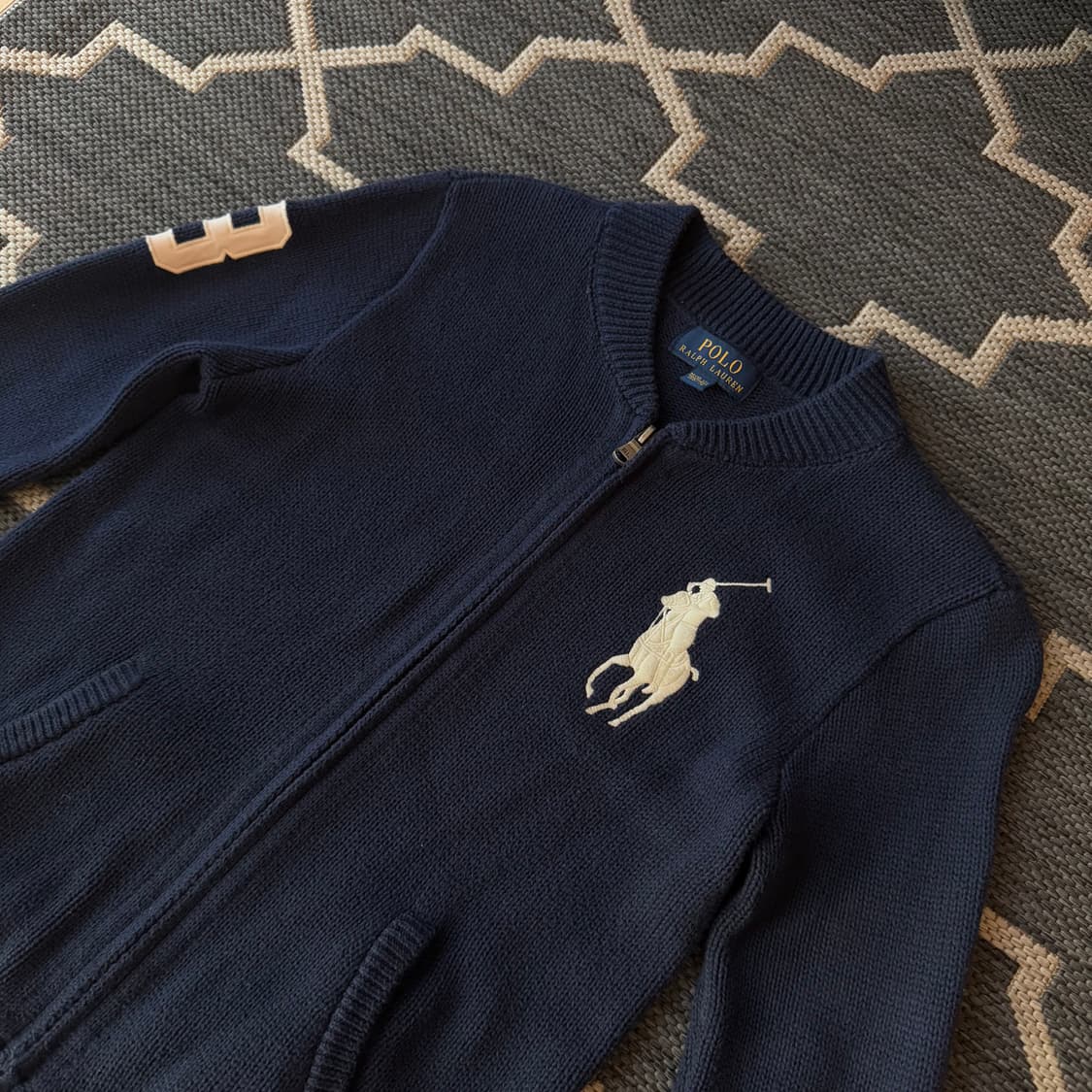 폴로 랄프로렌 빅포니 네이비 니트 집업 상품이미지1