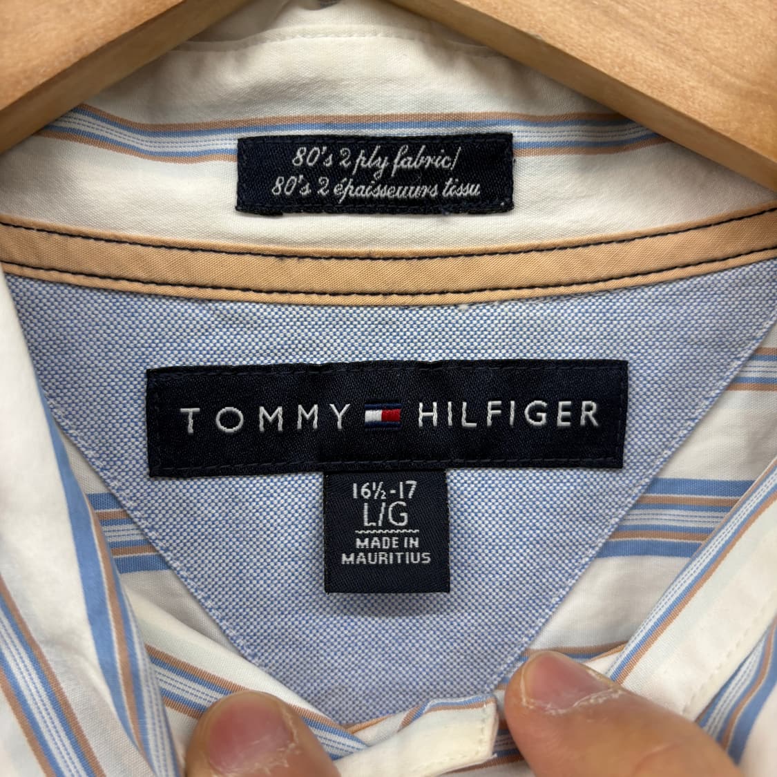 타미힐피거 스트라이프 셔츠 남성XL 상품이미지3