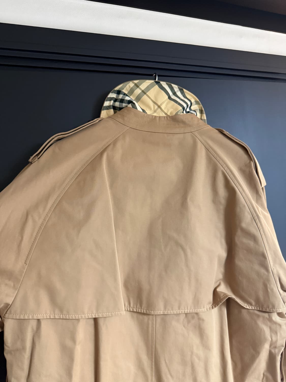 Burberry (110) 베이지 코튼 개버딘 위브 벨티드 남성 상품이미지8