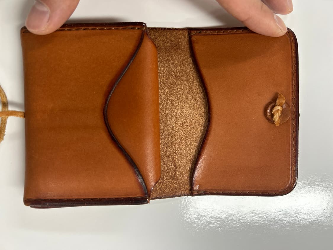 고로스 goros 레인보우 플라워콘초 브라운 새들레더 카드 지갑 상품이미지3