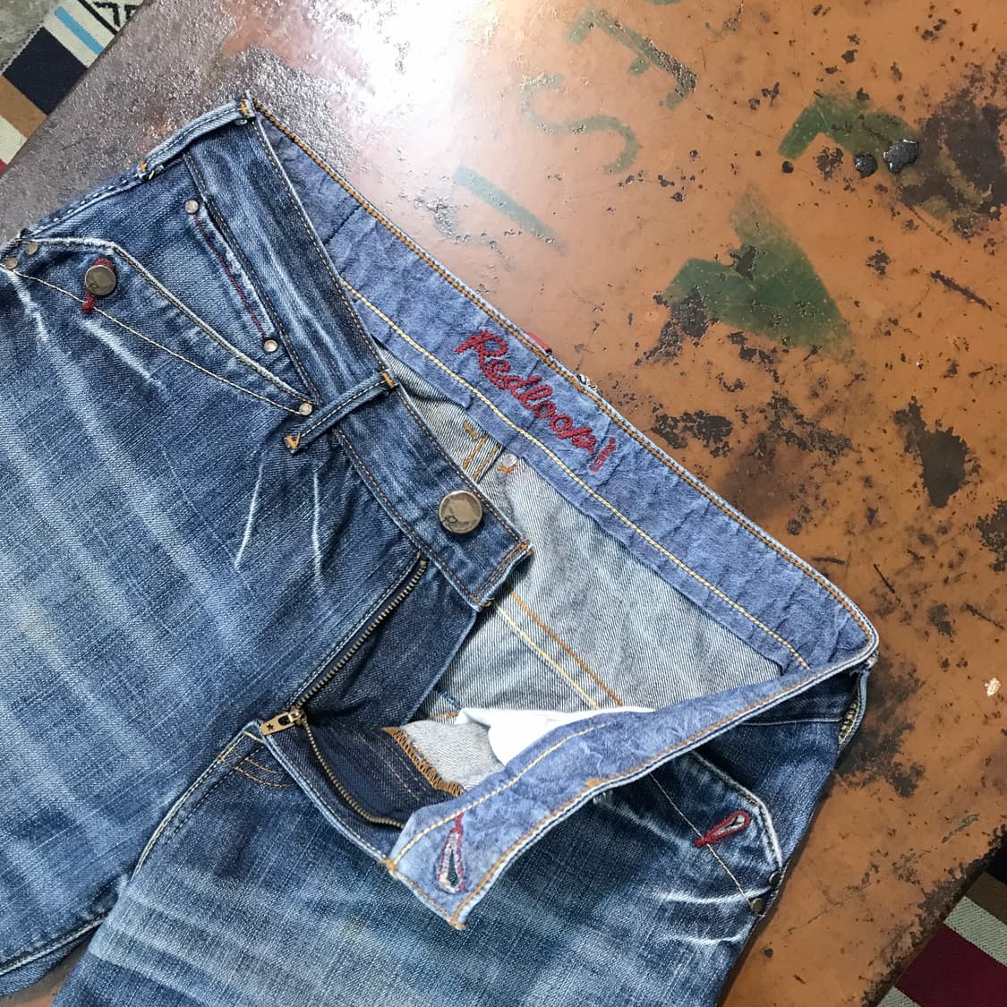 리바이스 702 다크 블루 워시드 데님 팬츠 허리 33 사이즈 상품이미지4